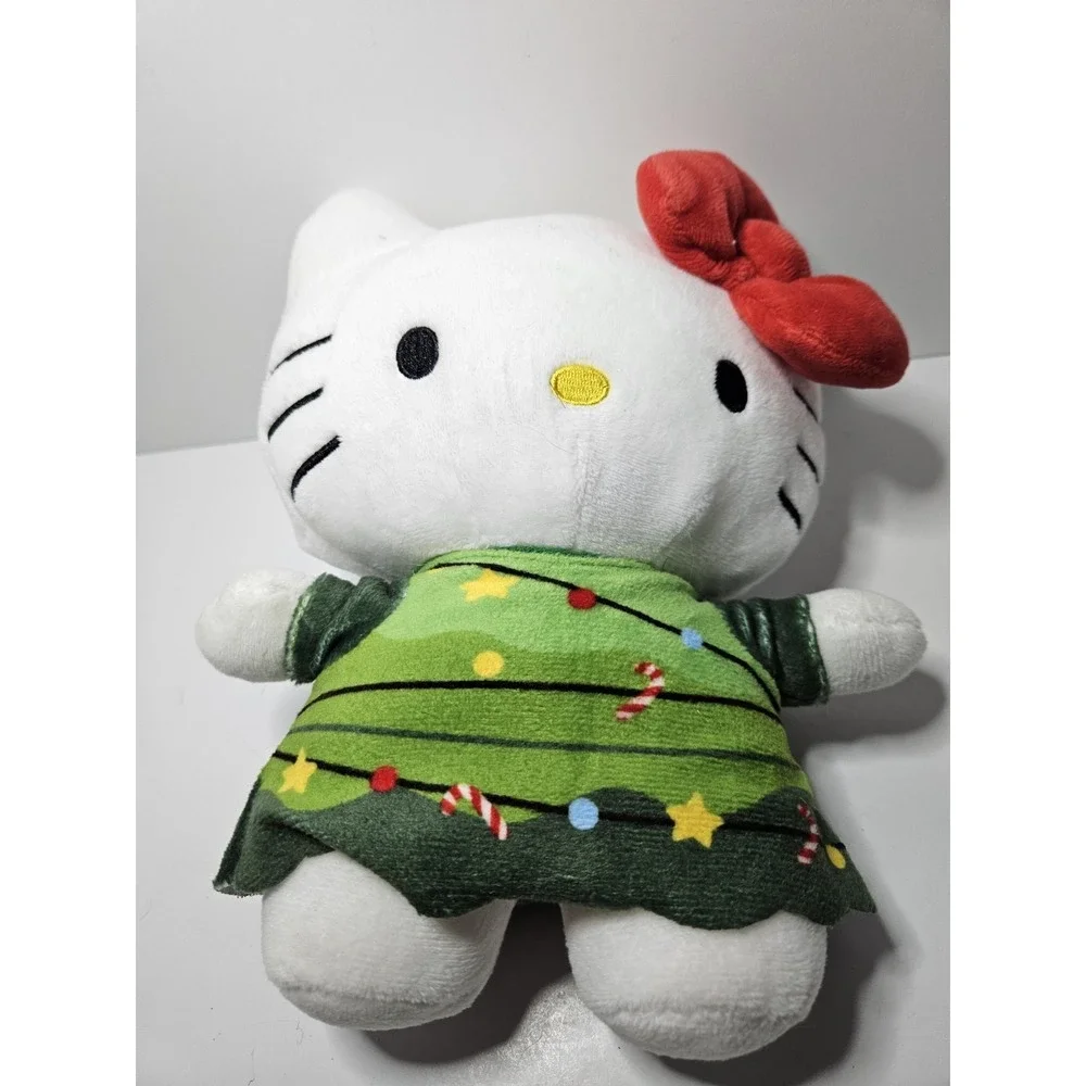 Sanrio Hello Kitty Christmas Tree Dress Holiday Plush 8 Inch Stuffed Animal 2023